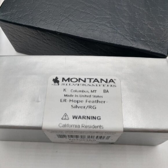 Montana Silversmiths Hope Feather Earrings Silver/Rose Gold Plated - Picture 5 of 7